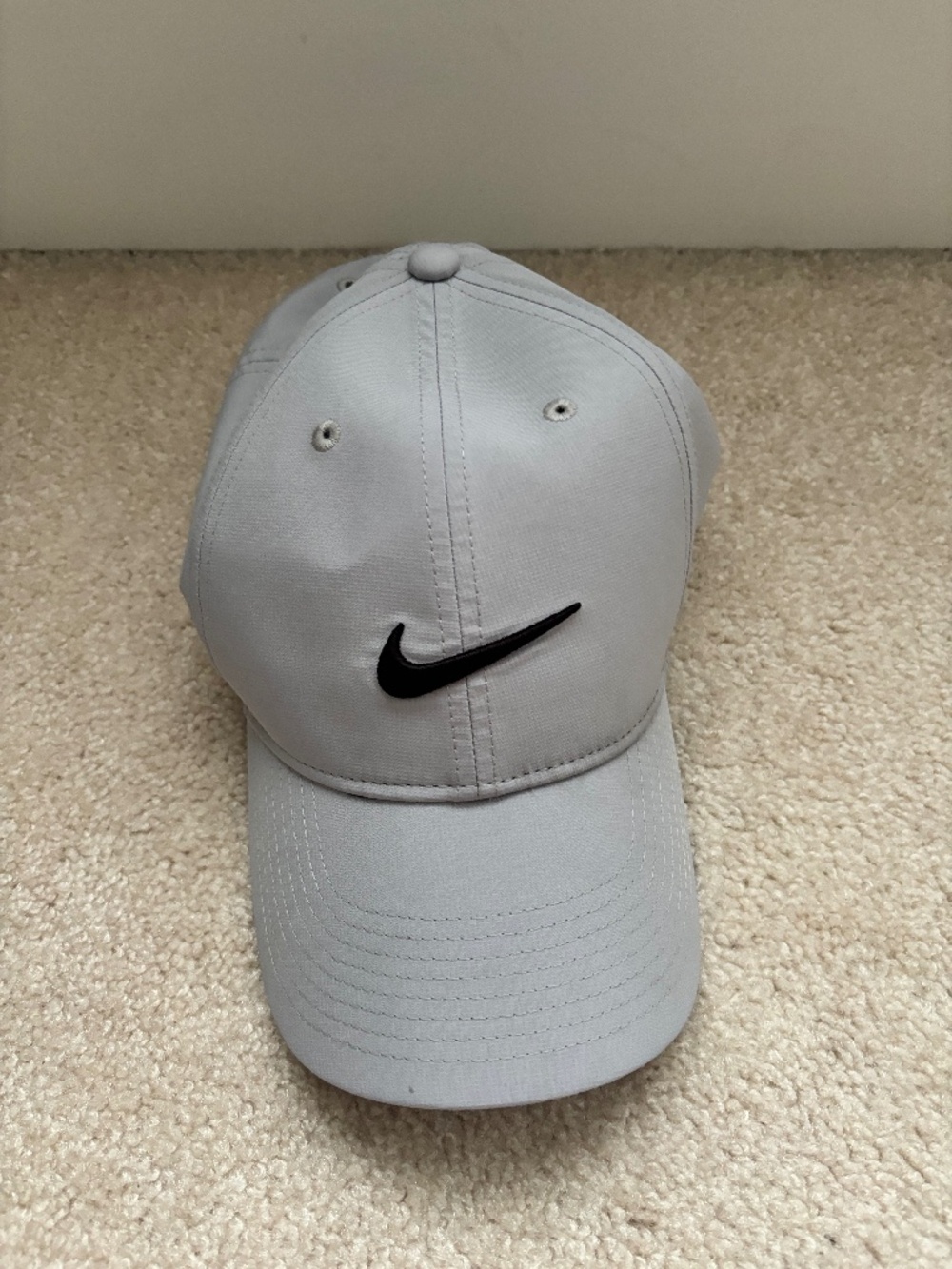 Nike Legacy91 Dri-FIT Golf Hat Gray Black Swoosh Adjustable Performance Cap